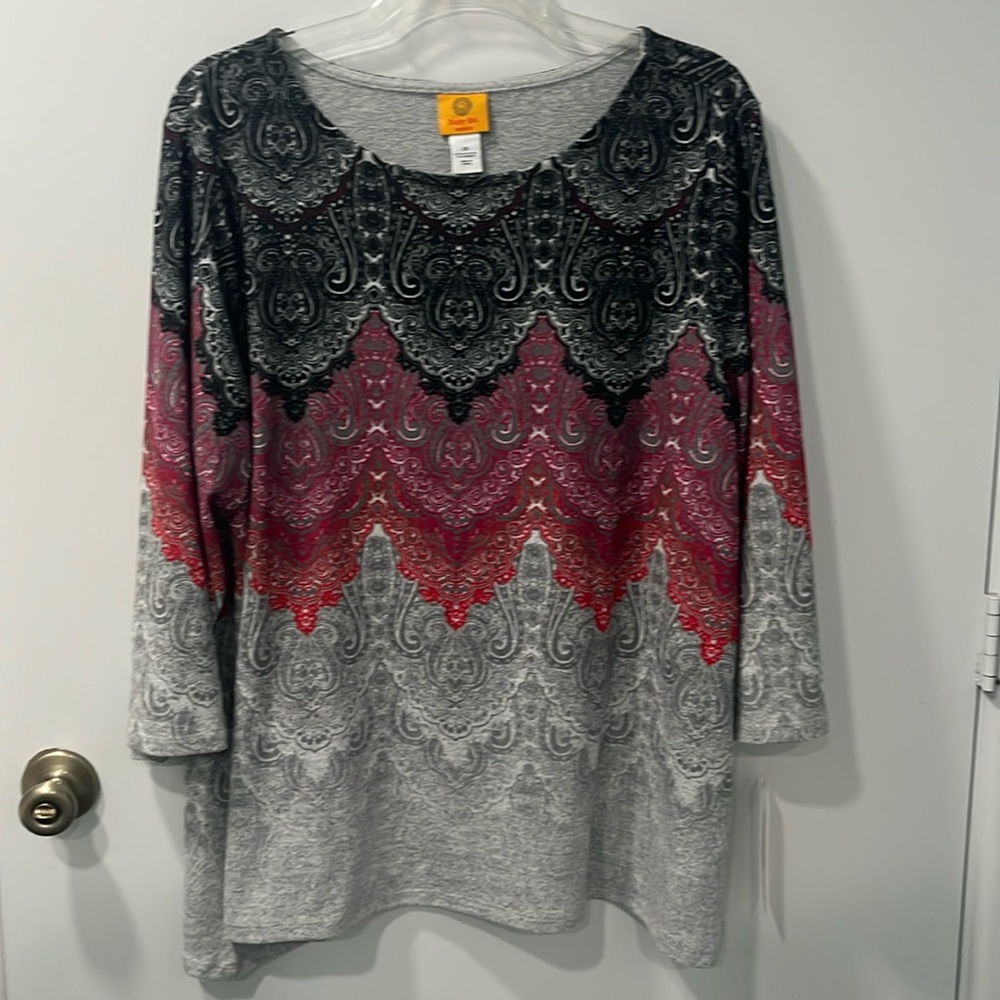 Ruby Rd Woman Cozy Vibes Long sleeve top, 2X, NWT